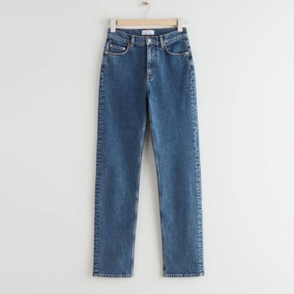& Other Stories Favourite Cut Jeans in Mid Blue - Picture 1 of 10